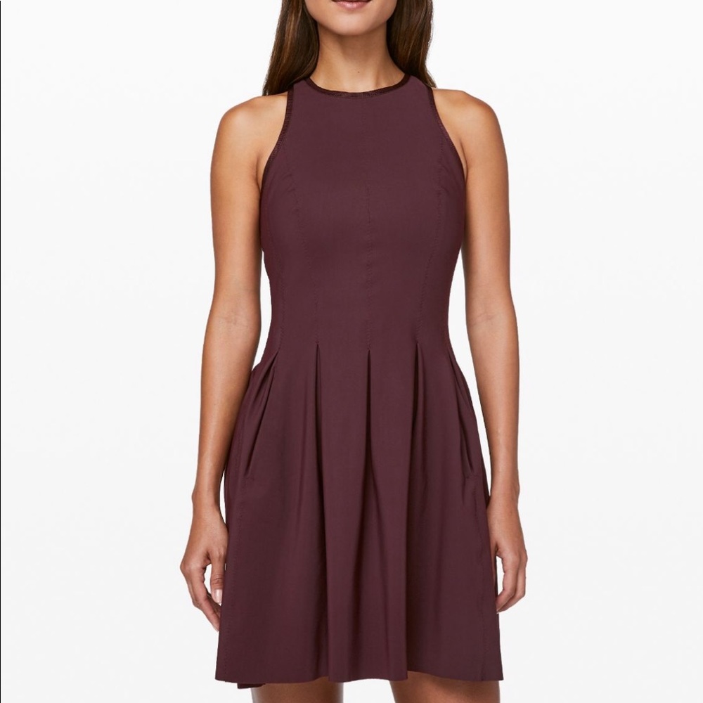 Lululemon Here to There Dress Sz 10 NWT Bordeaux